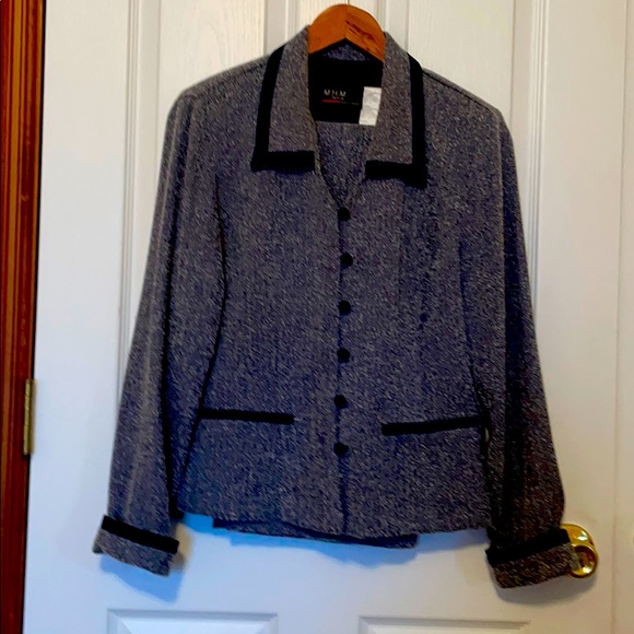 Vintage Navy tweed pattern suit/dress - Picture 1 of 6